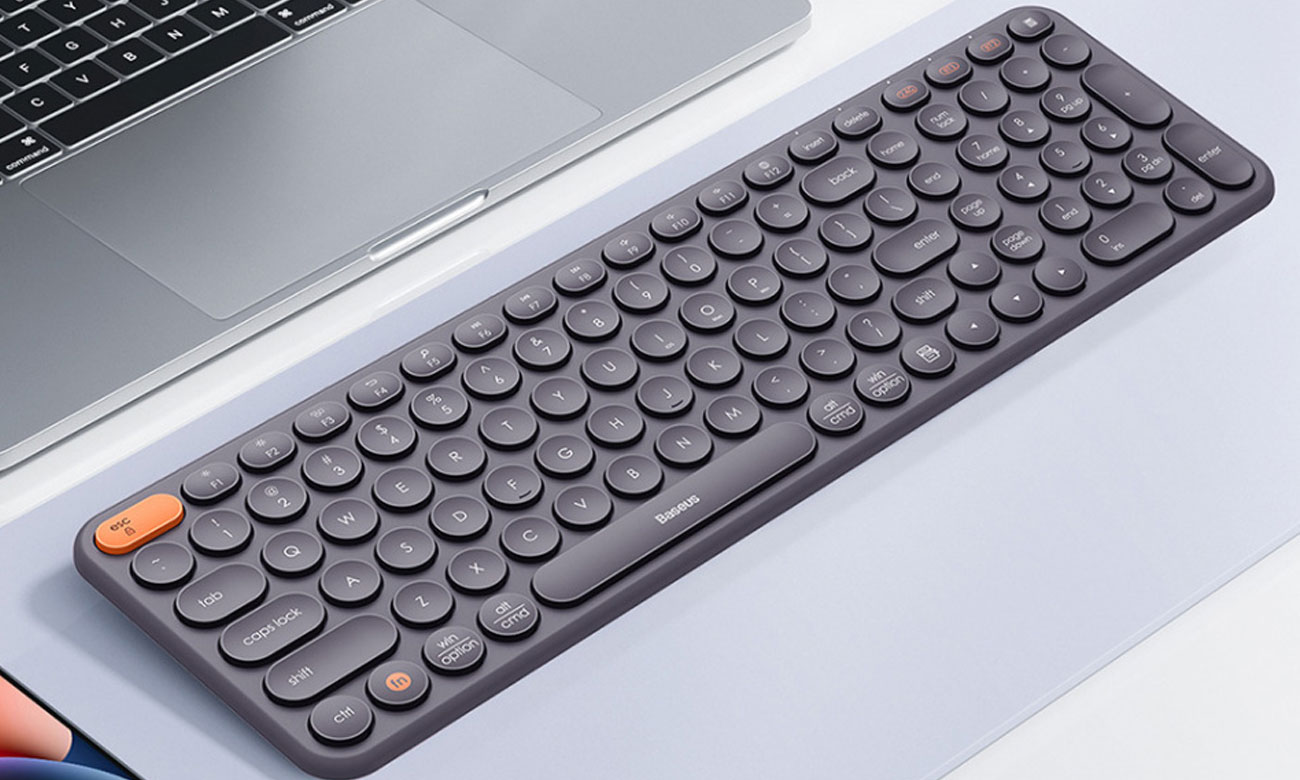 Baseus K B Wireless Tri Mode Keyboard Frosted Gray Os Klawiatury