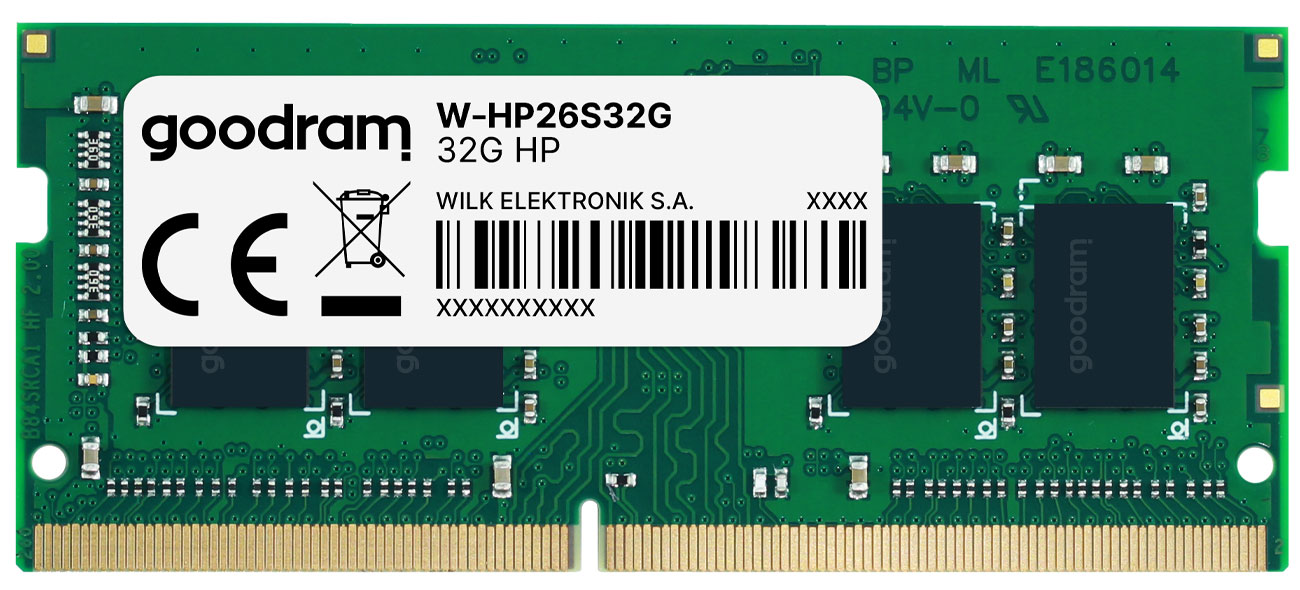 GOODRAM 32GB 1x32GB 2666MHz CL19 dedykowana HP Pamięci RAM SODIMM