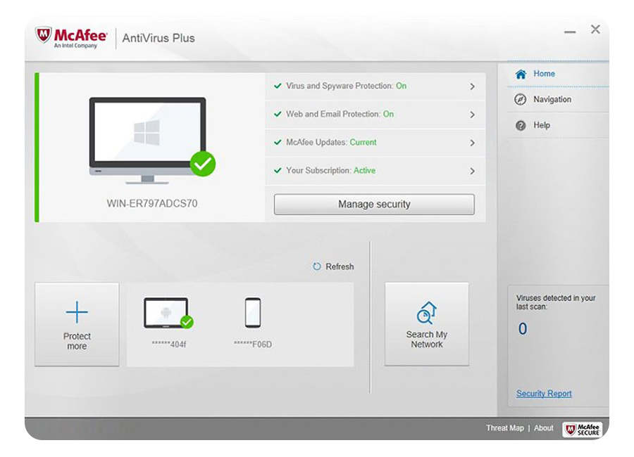 Mcafee antivirus software for pc