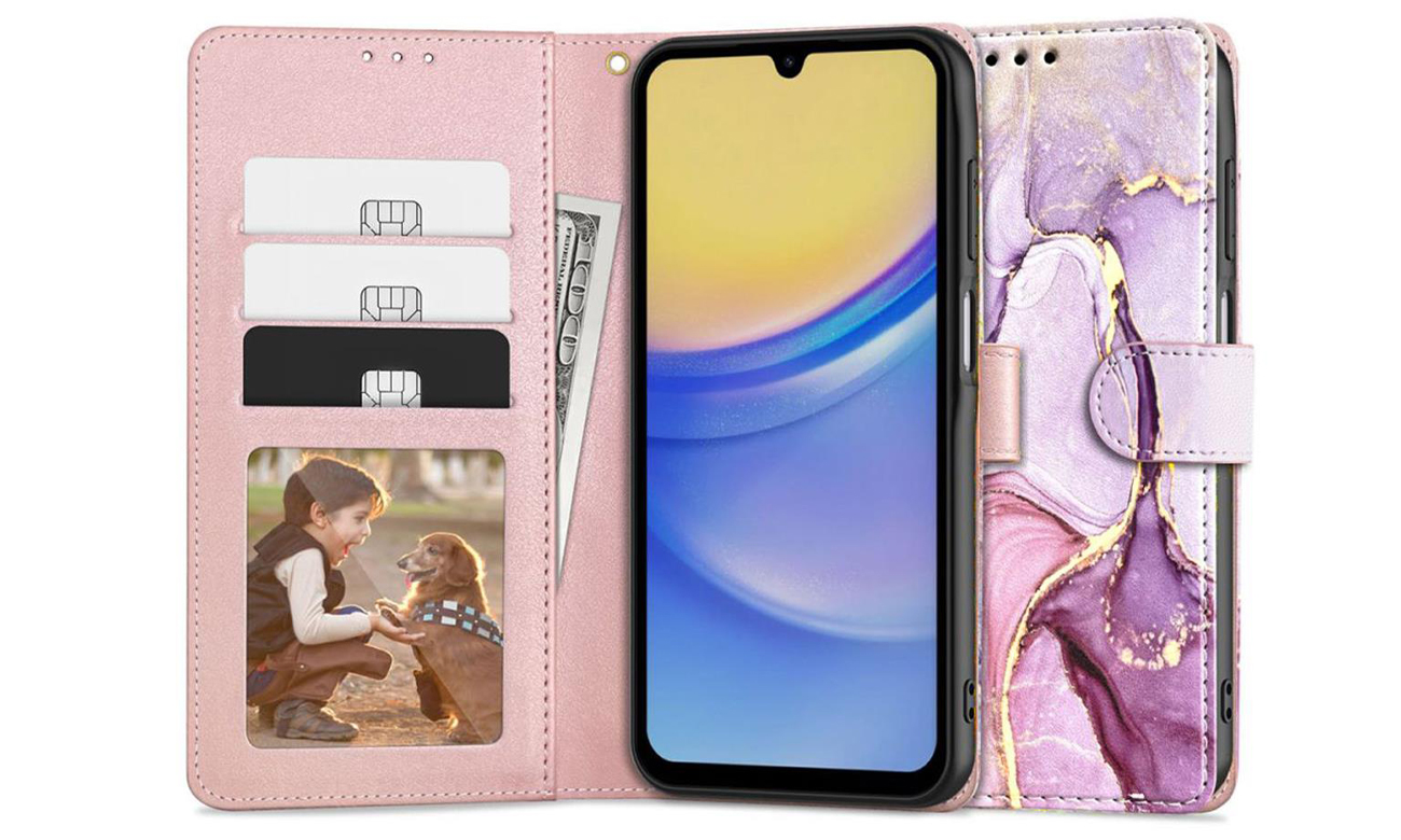 Tech Protect Wallet Do Samsung Galaxy A15 Marble Etui I Obudowy Na