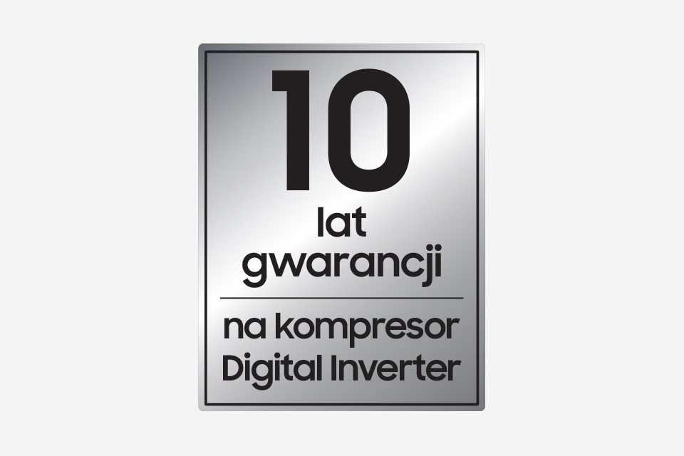 ulepszony kompresor digital inverter z 10-letnią gwarancją