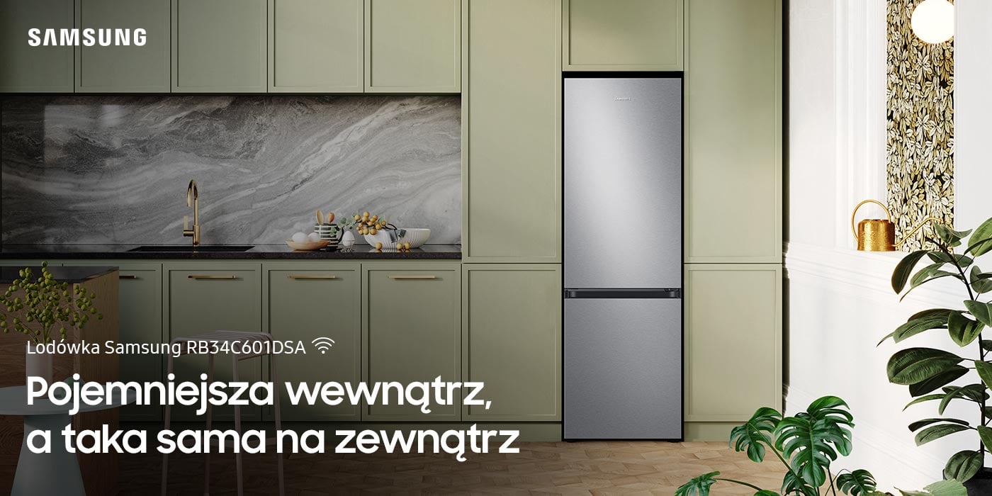 Lodówka Samsung RB34C601DSA - nowoczesne urządzenie z modułem Wi-Fi, które jest dostępne w sklepach Neonet