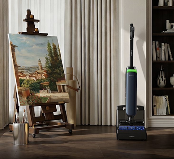 Tineco FLOOR ONE Station S9 Artist — elegancka forma stacji pasująca do każdego salonu