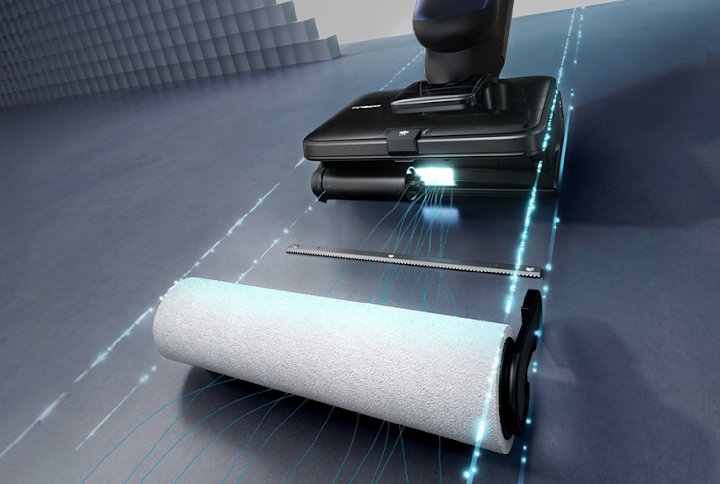 Konstrukcja DualBlock Anti-Tangle w Tineco FLOOR ONE Station S9 Artist — koniec ze splątanymi włosami i sierścią