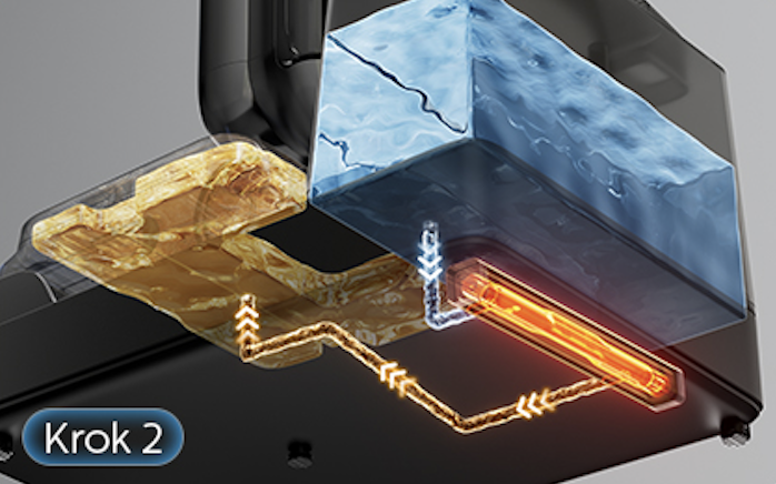 Autoczyszczenie Tineco FLOOR ONE Station S9 Artist — automatyczne napełnianie zbiornika gorącą wodą ze stacji