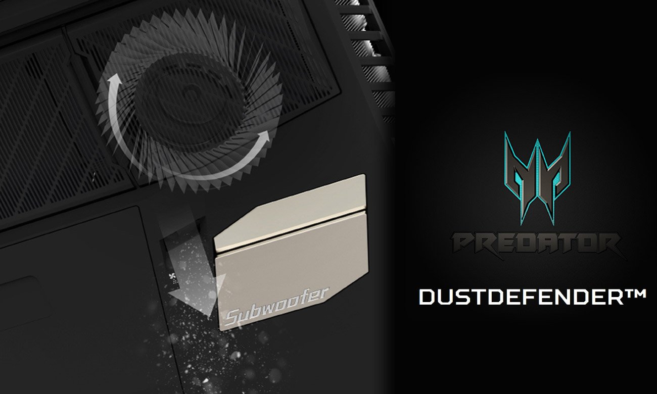 Acer Predator GX21 Ochrona przeciw kurzowa