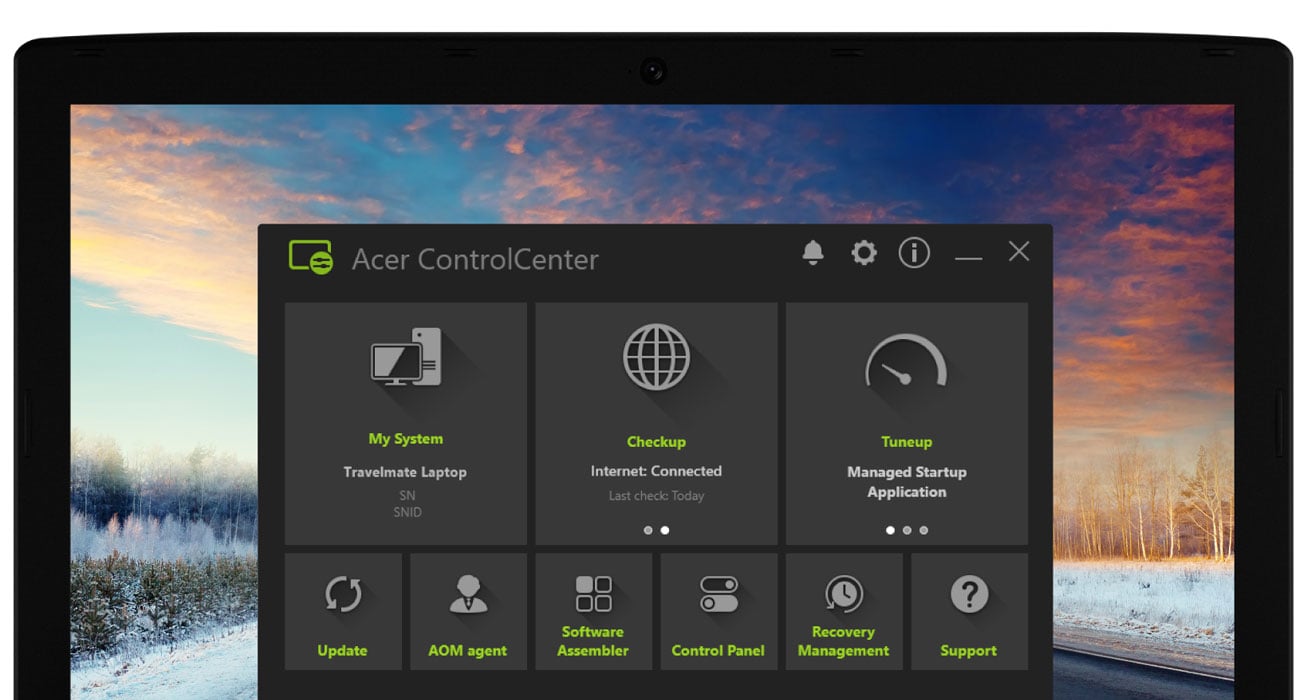 Acer Travelmate P2410 Aplikacje Acer ControlCenter oraz Acer Office Manager