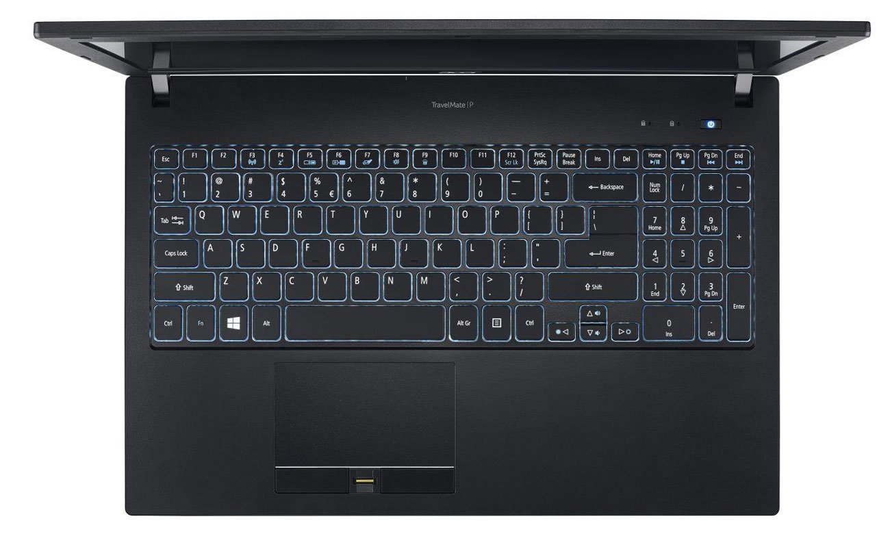 Acer TravelMate P658 Komfort pisania na ergonomicznej podświetlanej klawiaturze