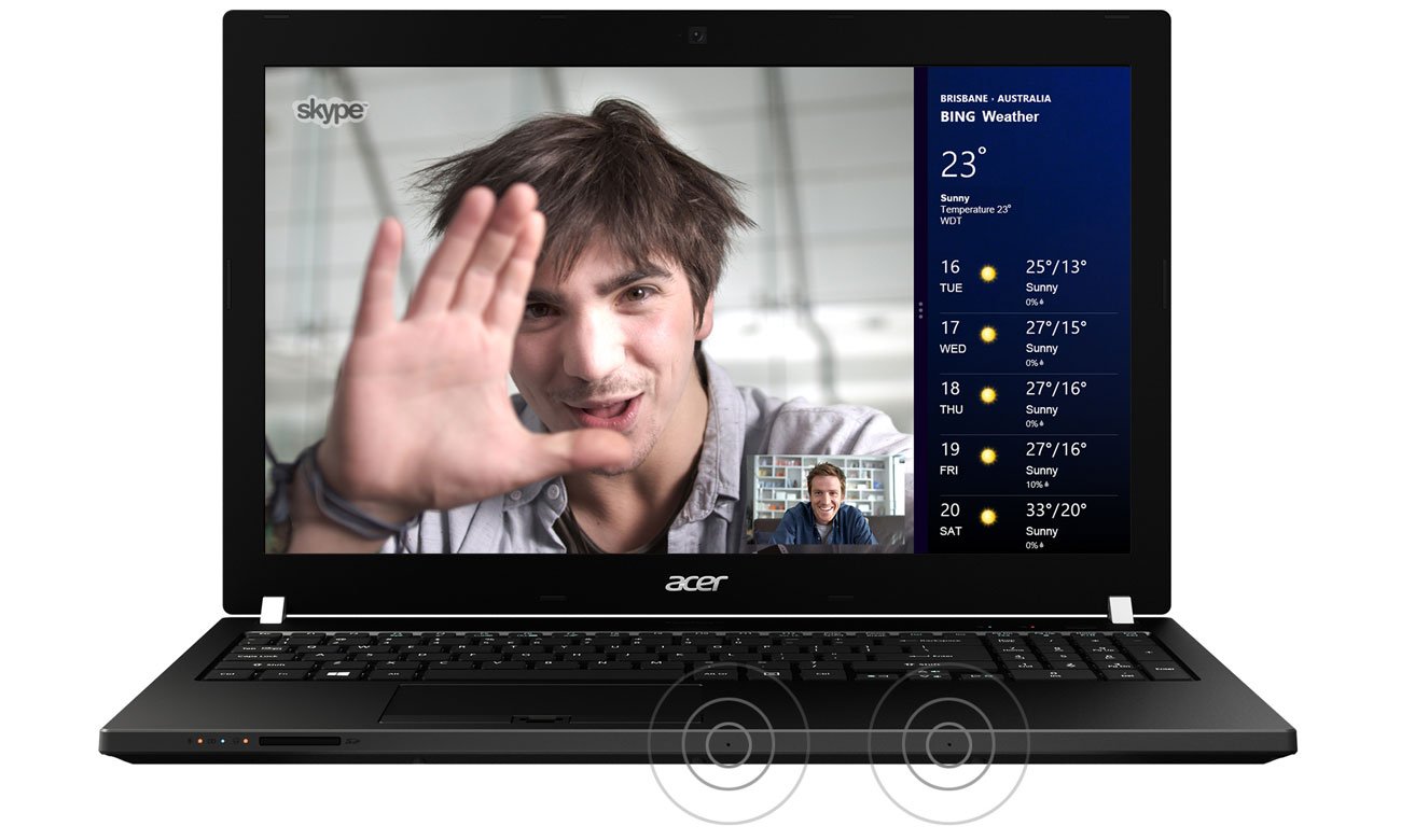 Acer TravelMate P658 Praktyczne rozwiązania dla wideokonferencji