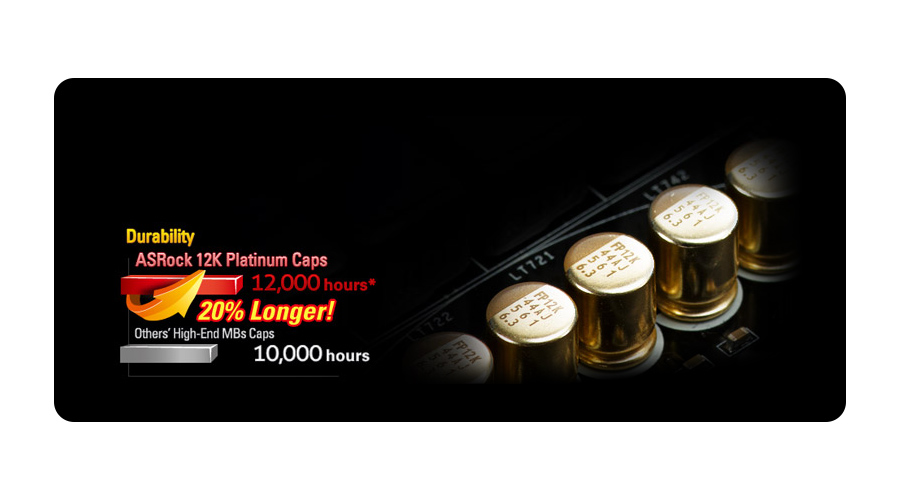 Płyta główna ASRock FATAL1TY Z170 GAMING K4 - kondensatory Nichicon