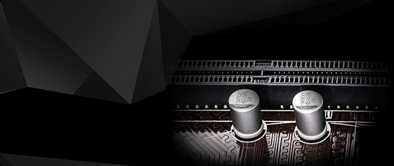 ASRock H110M-DVS/D3 Kondensatory typu Solid