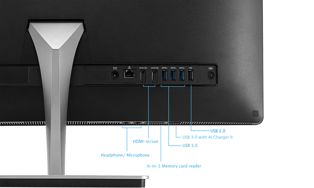ASUS ET2323 interfejsy we/wy
