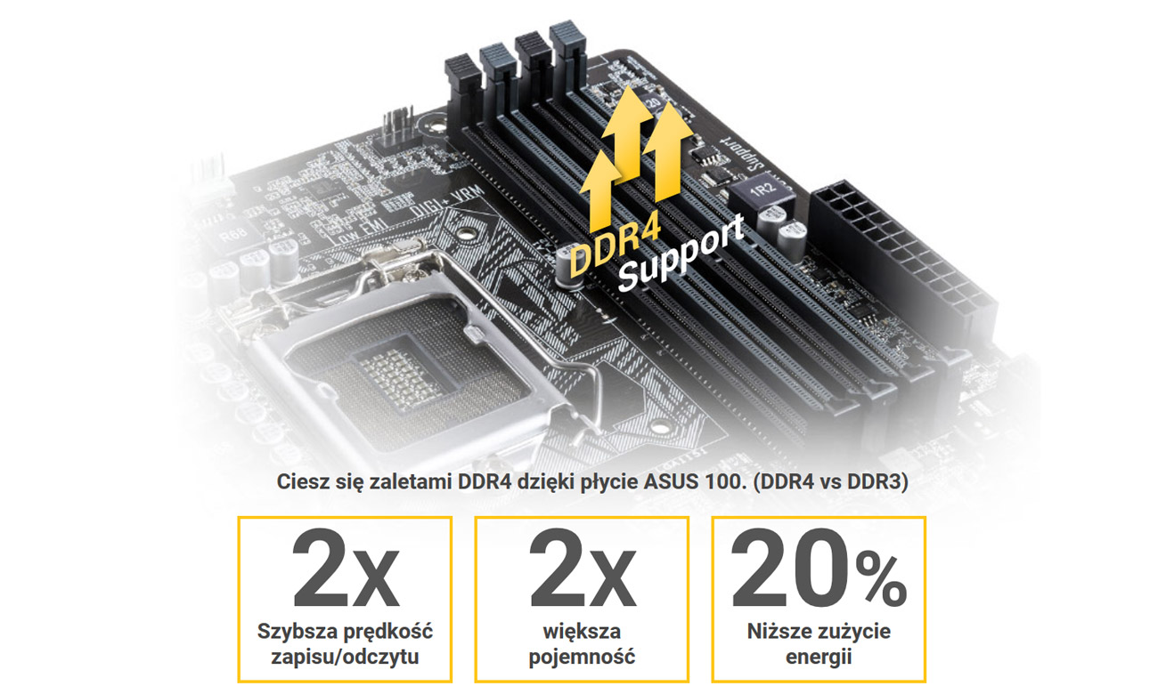 ASUS H110M-PLUS Obsługa DDR4
