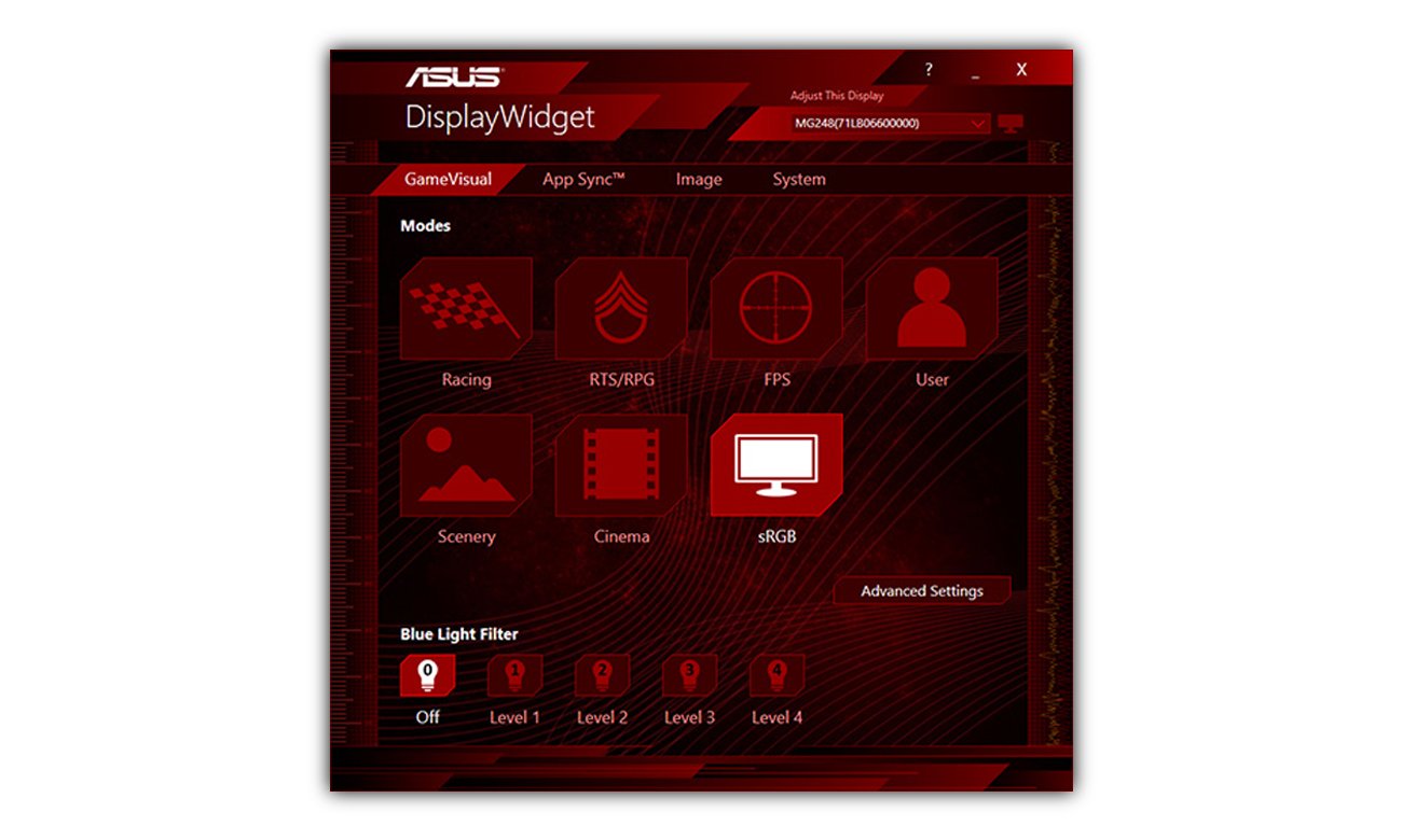 ASUS MG248Q Program DisplayWidget ASUS