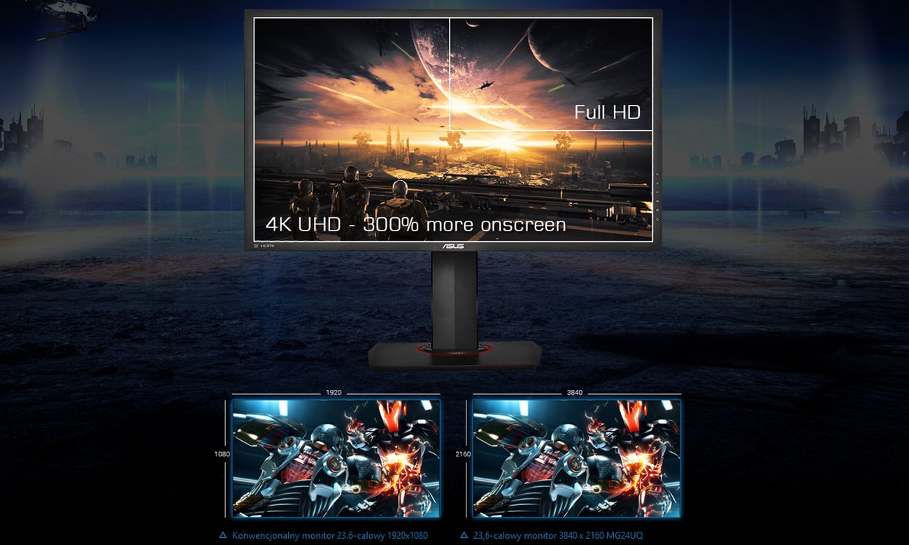 ASUS MG24UQ 4K 24-calowy wyświetlacz UHD