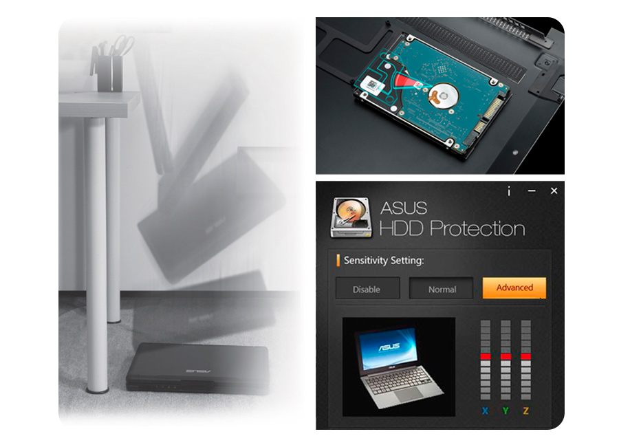 Zabezpieczenie G-sensor