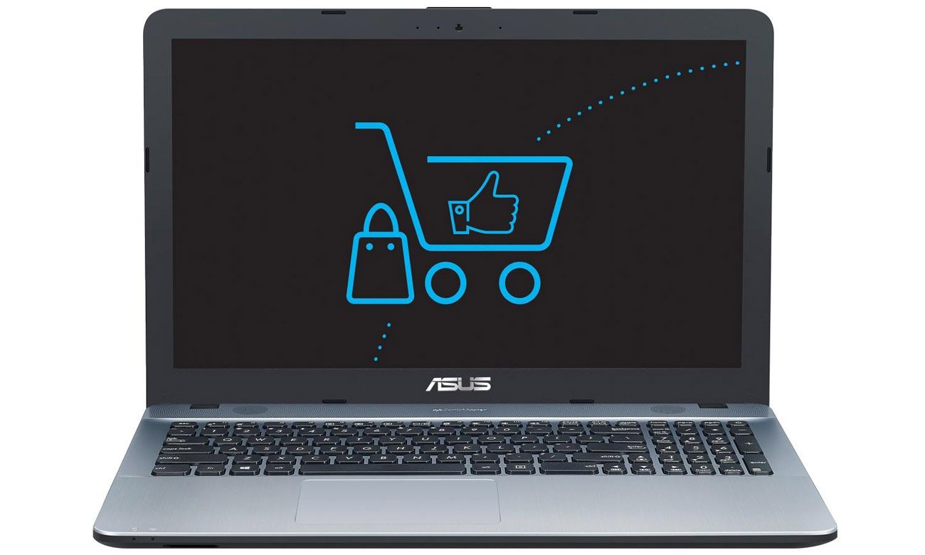 Srebrny ASUS R541NA Ergonomiczna klawiatura, Smart Gesture