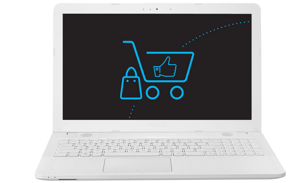 Biały ASUS R541UA ergonomiczna klawiatura, Smart Gesture
