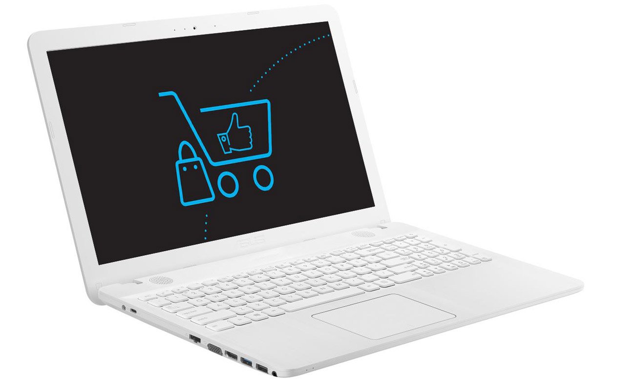 Biały ASUS R541UA produktywność, rozrywka