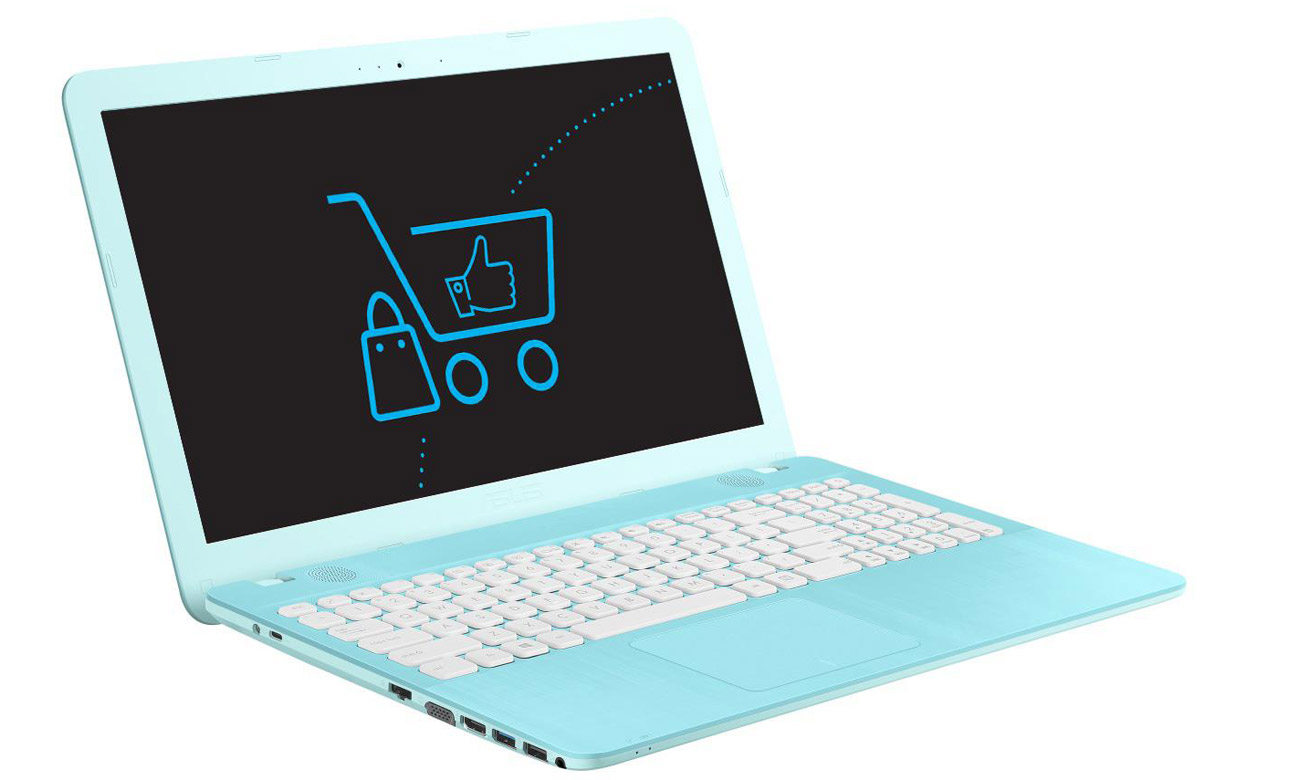 Błękitny ASUS R541UA USB typu C