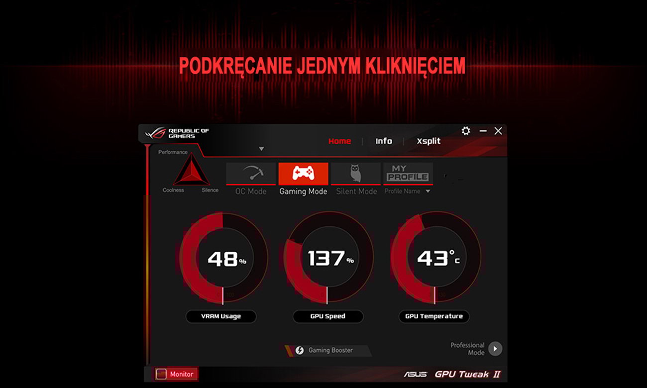 ASUS GeForce GTX 1080Ti Turbo 11GB GDDR5X GPU Tweak II z XSplit Gamecaster