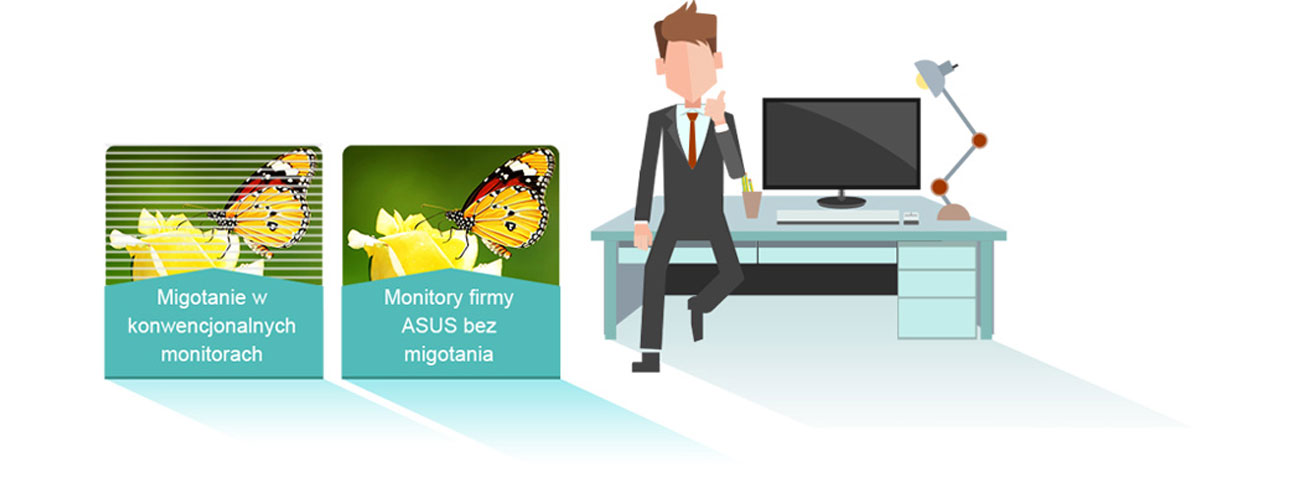ASUS VX279Q ASUS Flicker-Free, Smart DynamicBacklightAdjustment