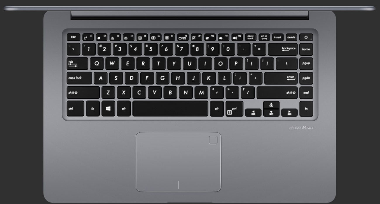 ASUS VivoBook S15 S510UN Ergonomiczna, podświetlana klawiatura