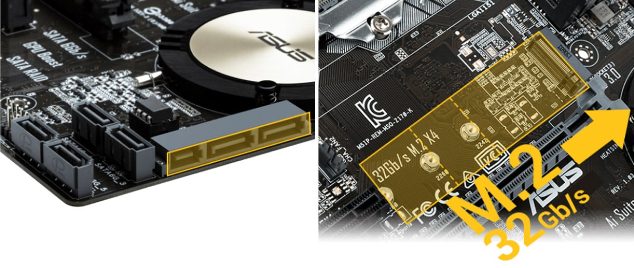 ASUS Z170-K Interfejs M.2 oraz SATA Express