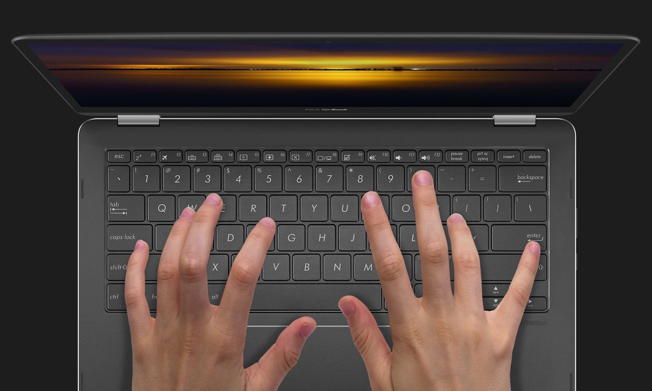 ASUS ZenBook Flip UX370UA Ergonomiczna, podświetlana klawiatura