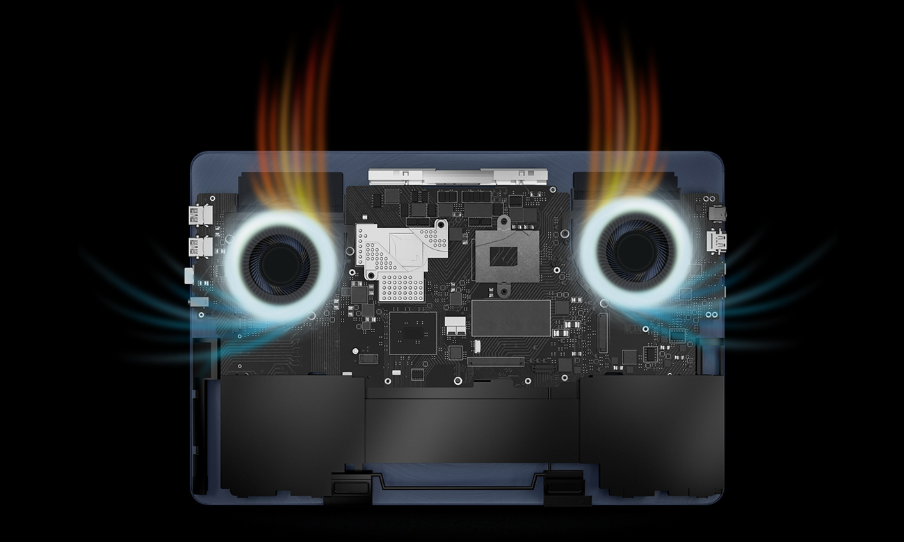 ASUS ZenBook Pro UX550VD Wydajny system chłodzenia