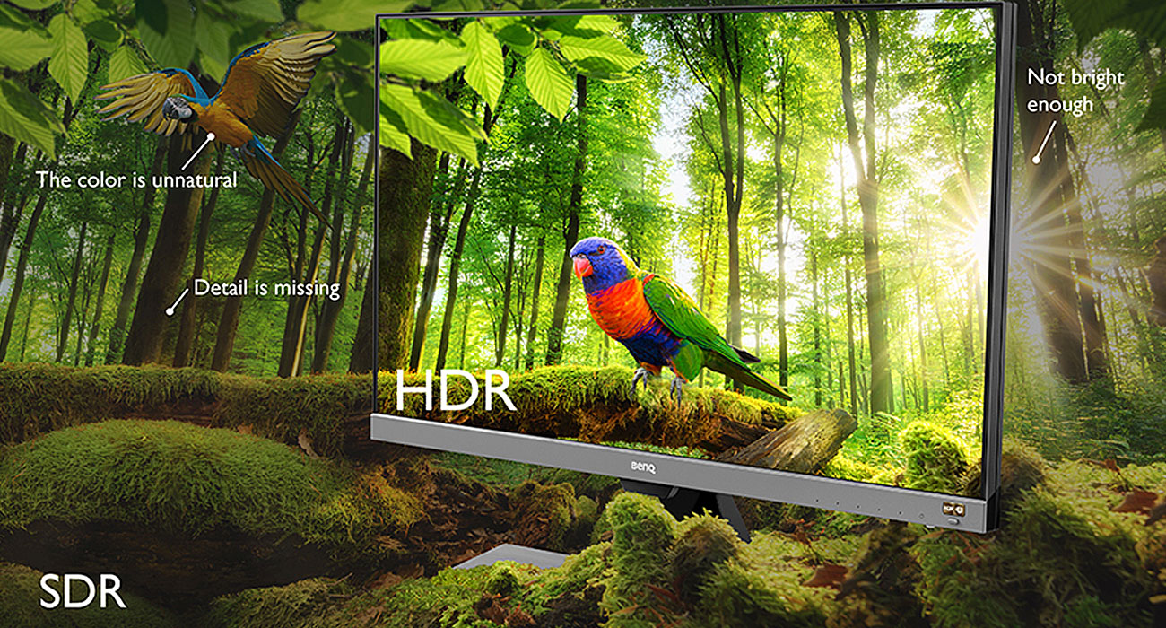BenQ EW277HDR HDR Wysoki kontrast oraz pokrycie przestrzeni barw DCI-P3