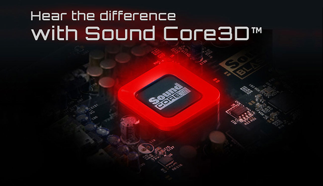 Creative Sound Blaster Z Czterordzeniowy procesor Sound Core3D