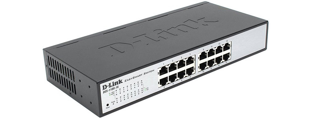 D-Link 16p DES-1100-16 16-portowy przełącznik Fast Ethernet