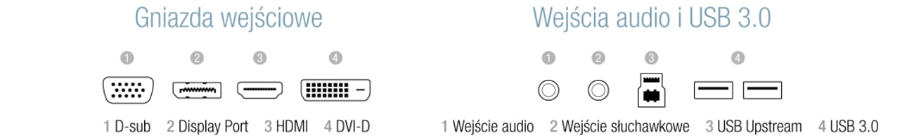 Eizo EV2450-WT Wiele złacz i hub USB