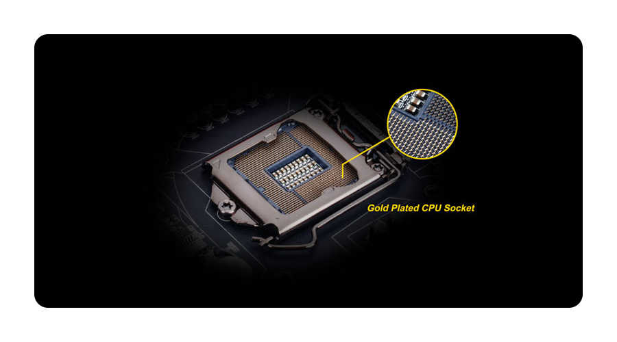 pozłacany socket CPU