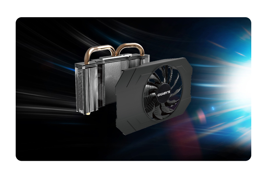 Gigabyte GeForce GTX960 4096MB 128bit OC Mini - chłodzenie
