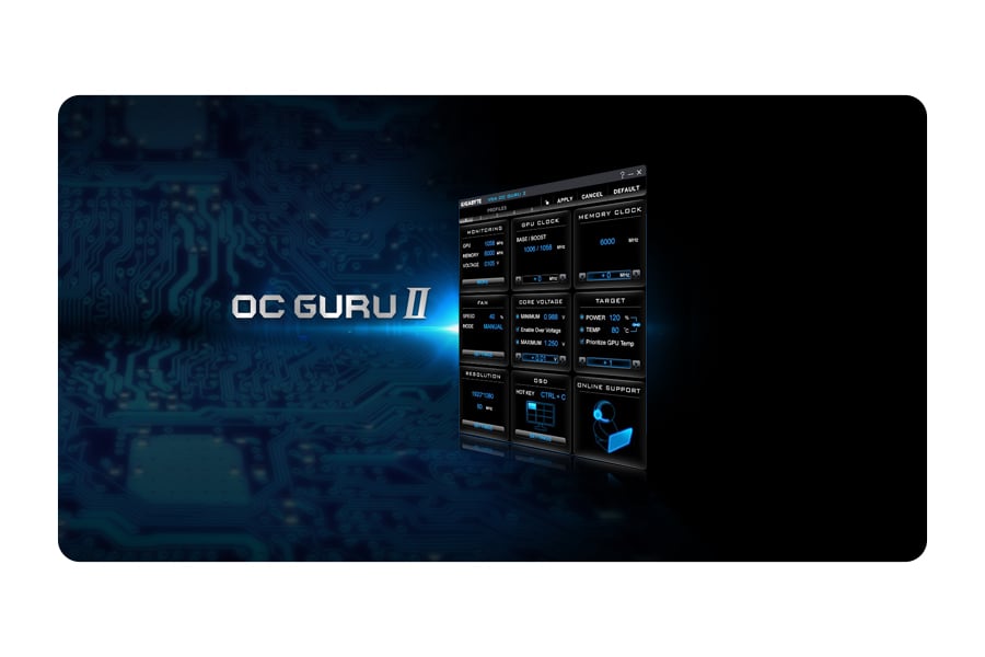 Gigabyte GeForce GTX960 4096MB 128bit OC Mini - OC GURU II