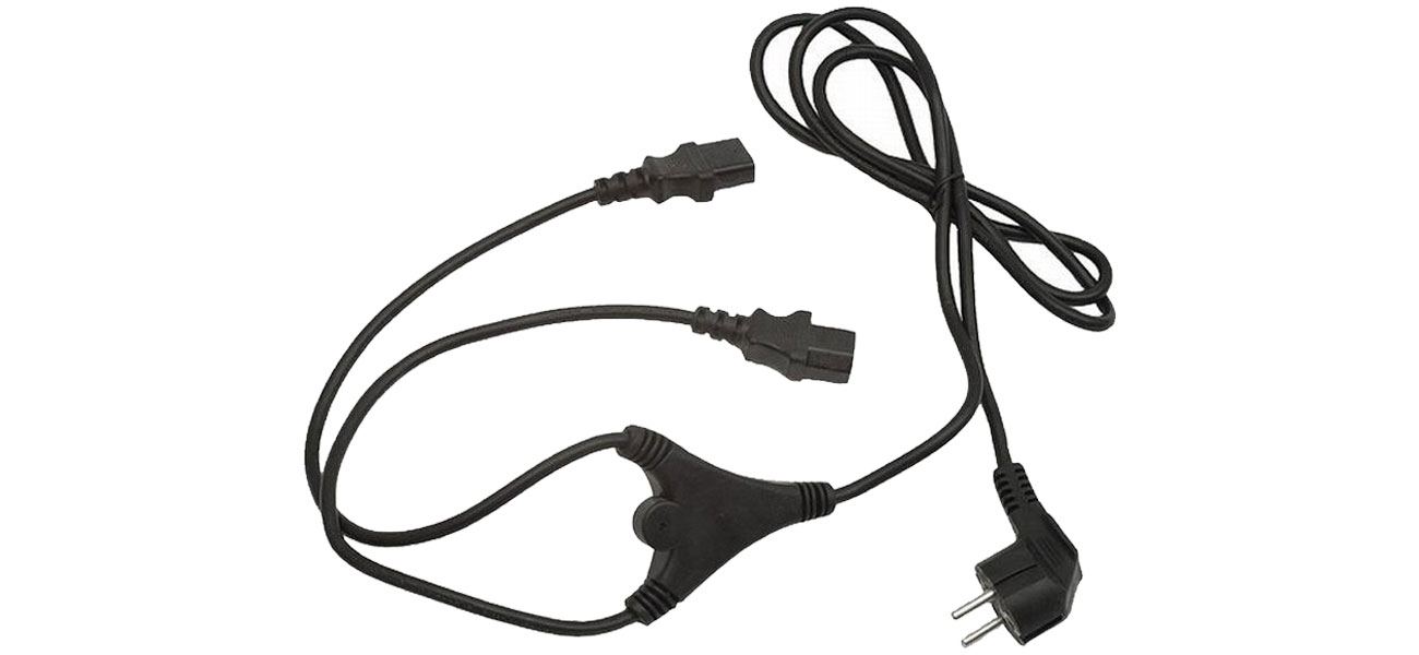 Kabel zasilający Gembird podwójny 2M->2 zasilacze (rozgałęziacz zasilania)