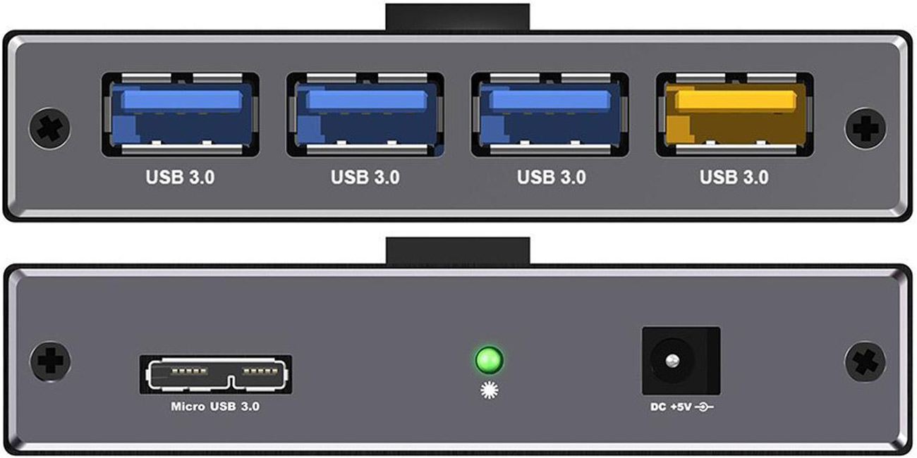 ICY BOX Hub USB 3.0 (4 porty) 1x port ładujący + zasilacz - Huby USB - Sklep komputerowy x-kom.pl