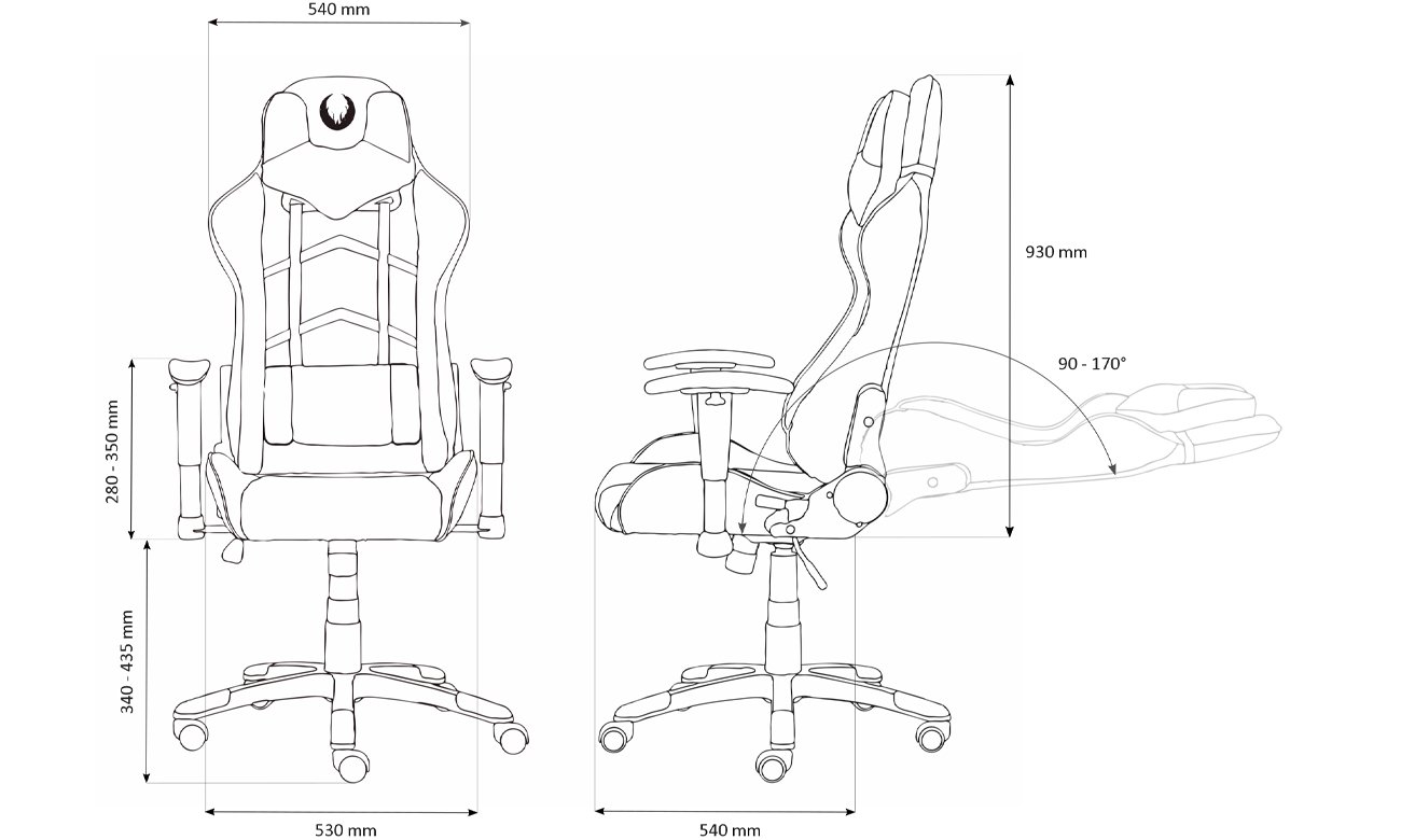 Mechanizm tilt w Inferno Titan Gaming Chair