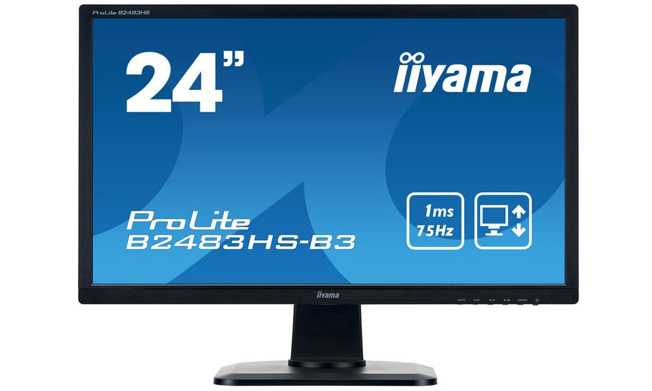 IIYAMA B2483HS-B3 Komfort użytkowania i doskonała jakość obrazu