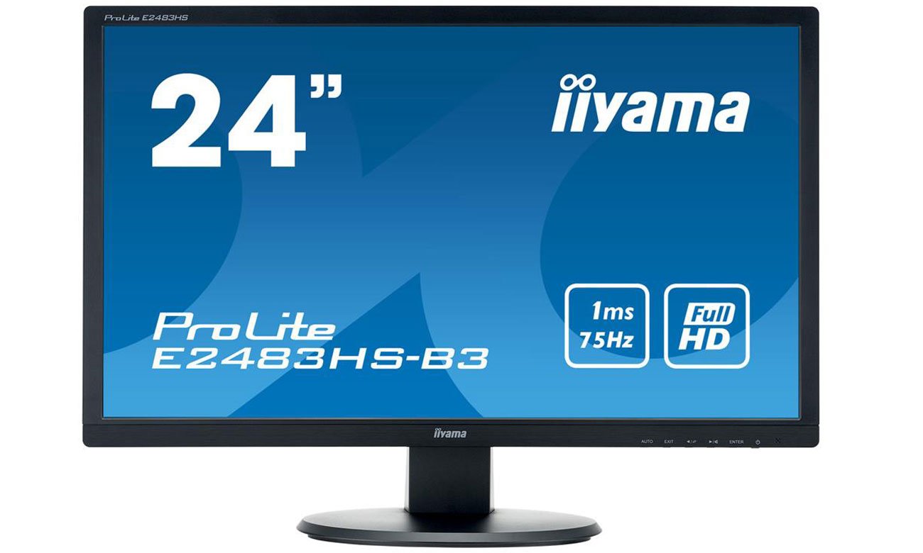 IIYAMA E2483HS-B3 Komfort użytkowania i doskonała jakość obrazu