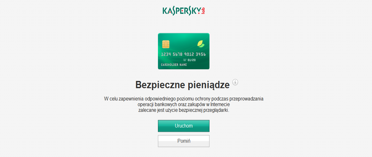 Kaspersky Internet Security Bezpieczne pieniądze