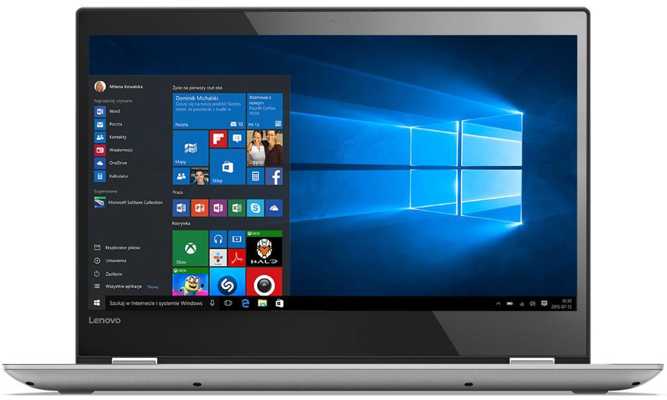 Lenovo YOGA 520 ekran IPS, wyrazistość obrazu Full HD