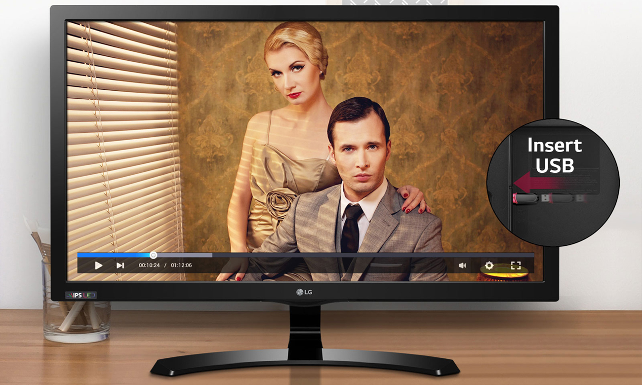 LG 24MT58DF TV Funkcja USB AutoRUN