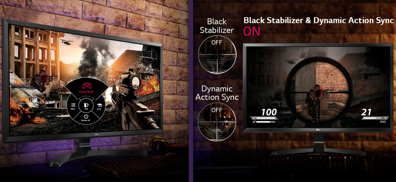 LG 27UD59-W 4K Nowoczesne funkcje dla graczy