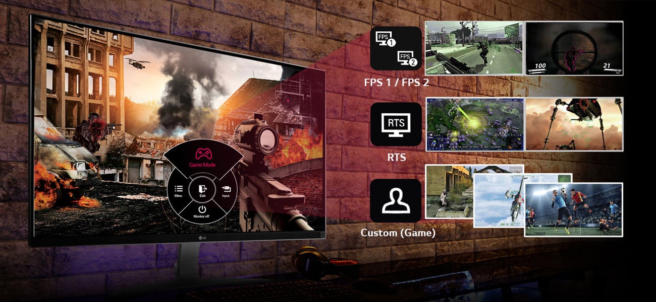 LG 27UD68-W 4K Tryb Game Mode