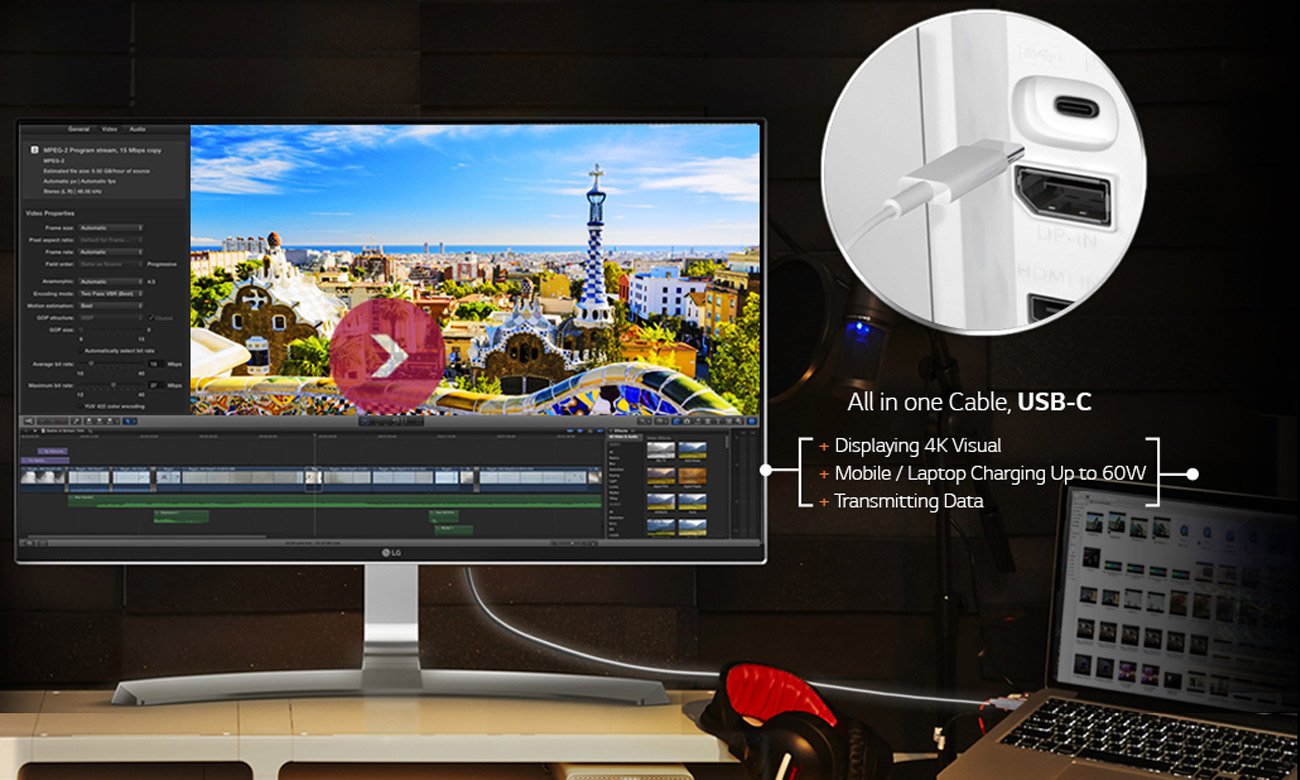 LG 27UD88-W USB Type-C