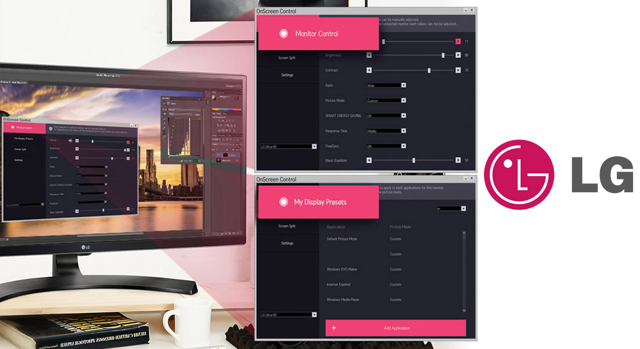 LG 34UM88C-P On-Screen Control