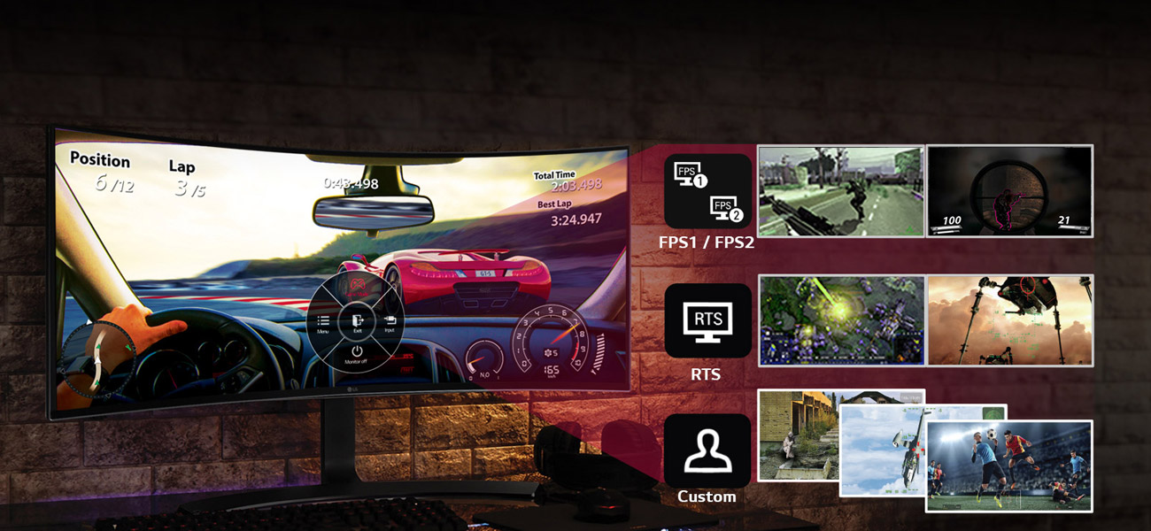 LG 34UM88C-P Game Mode